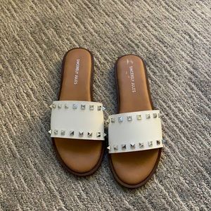 White Open Toed Sandals